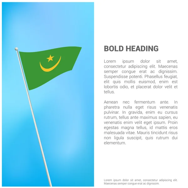 Brochura com a bandeira da Mauritânia — Vetor de Stock