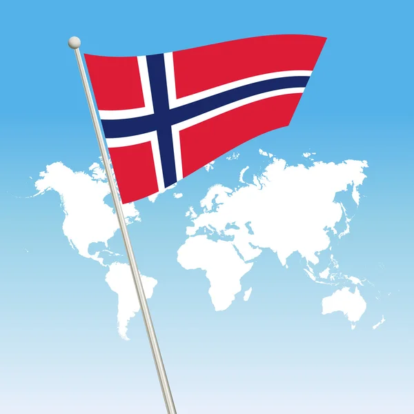 Norvég zászló-szimbólum — Stock Vector