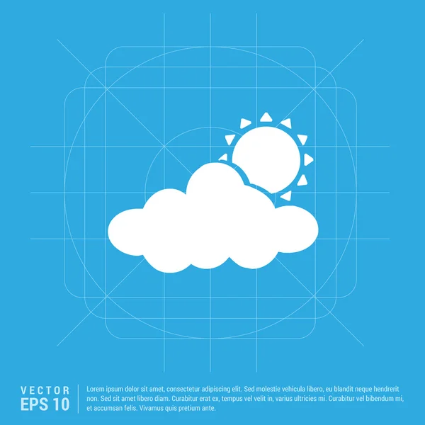 Nube con icono de sol — Vector de stock