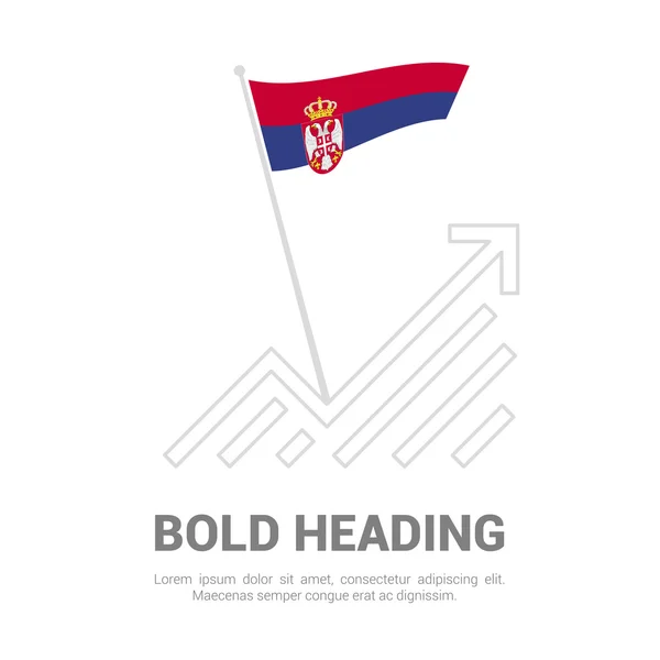 Ikona příznaku Srbsko — Stockový vektor