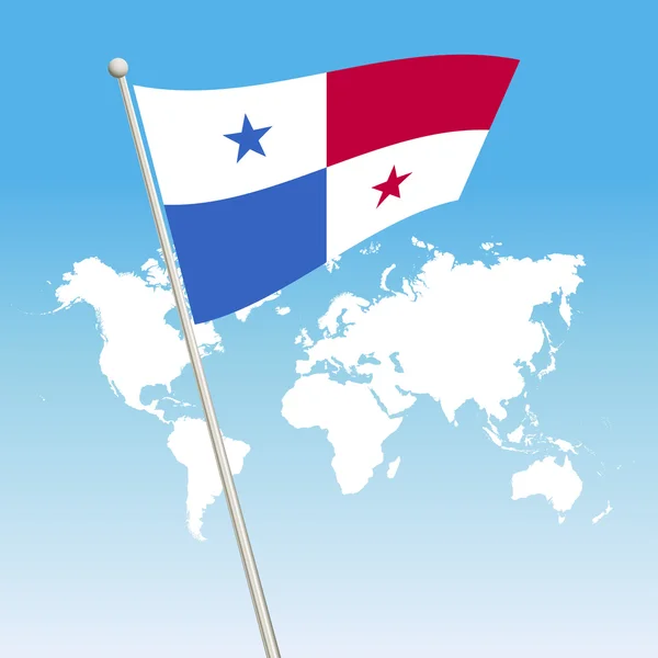 Panama vlajky symbol — Stockový vektor