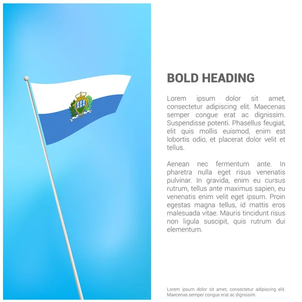 San Marinos flagga broschyr — Stock vektor