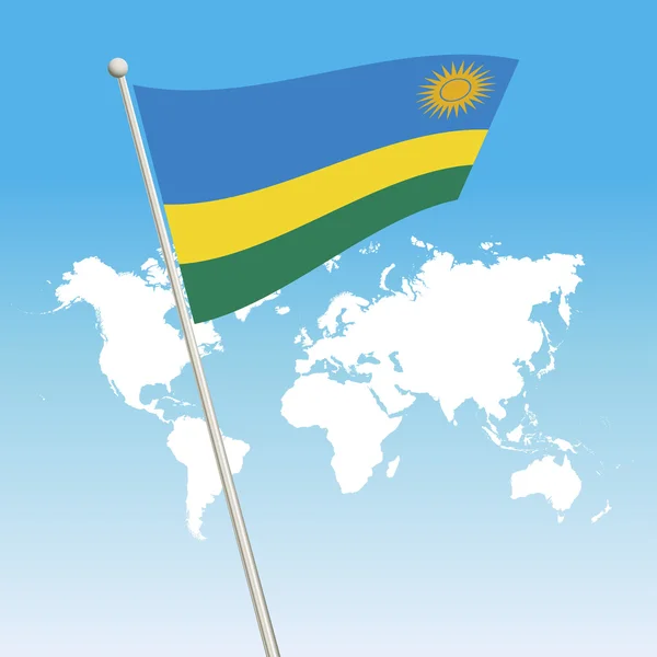 Symbol der ruandischen Flagge — Stockvektor
