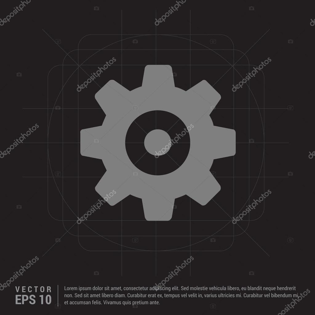 Gear wheel icon. vector illustration