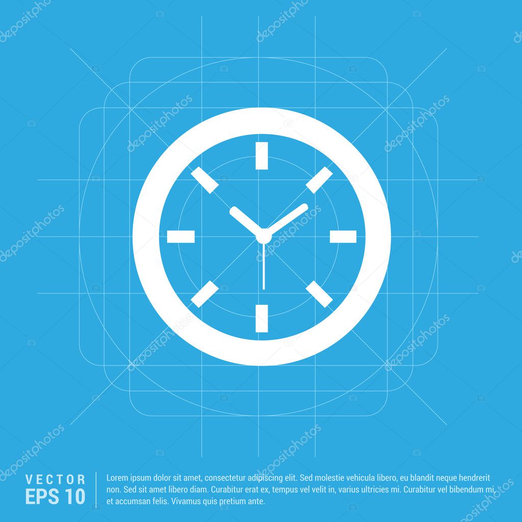 Time, clock icon. vector illustration