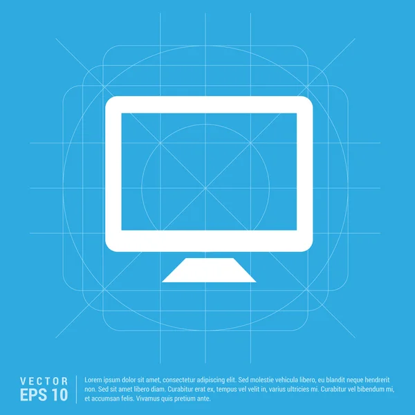 Ícone monitor de computador —  Vetores de Stock