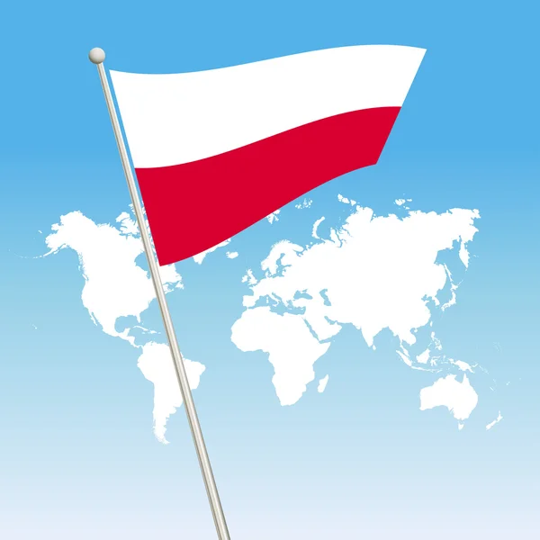 Poland flag symbol — Stock Vector