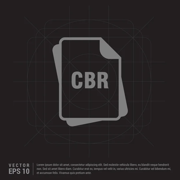 Ícone de formato de arquivo CBR — Vetor de Stock
