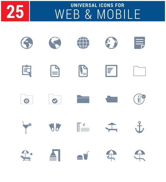 Универсальный набор веб-иконок — стоковый вектор