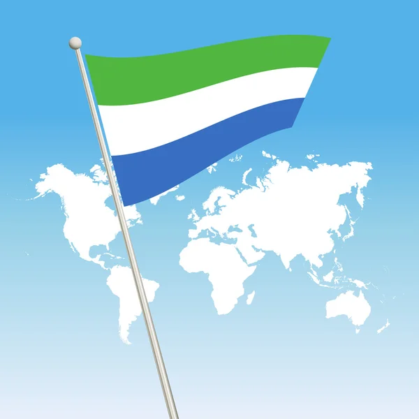 シエラレオネの旗のシンボル — ストックベクタ