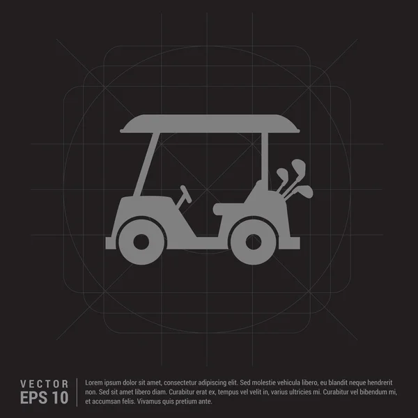 Golf cart simgesi — Stok Vektör