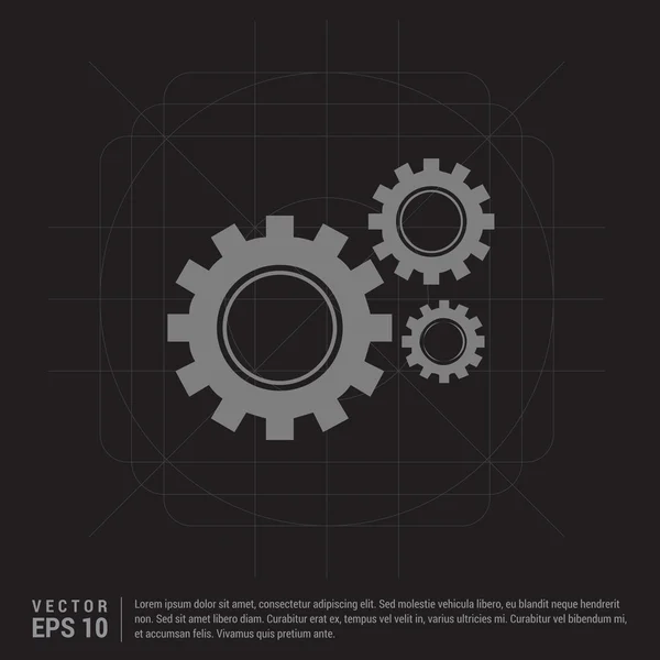 Gears web pictogram — Stockvector