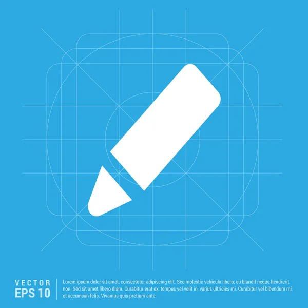 Icône crayon design plat — Image vectorielle
