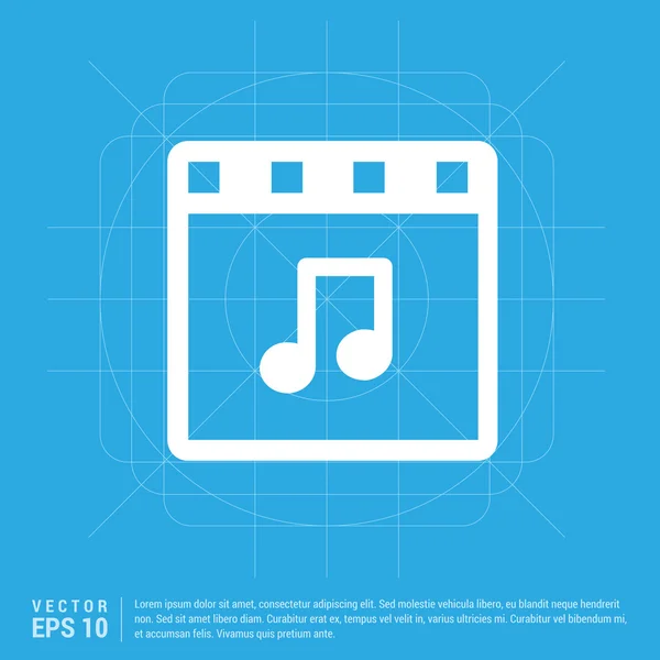 Media music player icon — Stock Vector