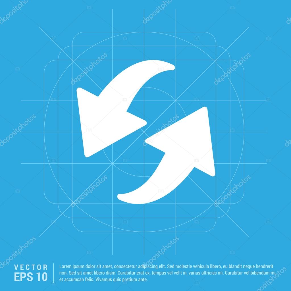 Reload arrows icon. vector illustration