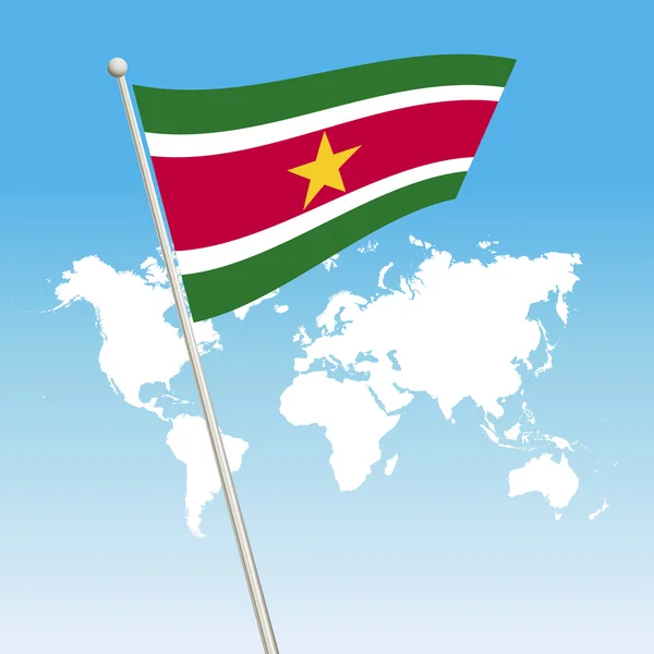 Surinaamse vlag symbool — Stockvector