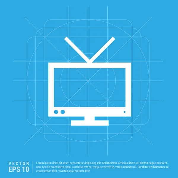 Aparelho de tv, ícone de televisão — Vetor de Stock