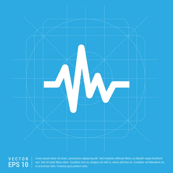 Icône cardiogramme cardiaque — Image vectorielle