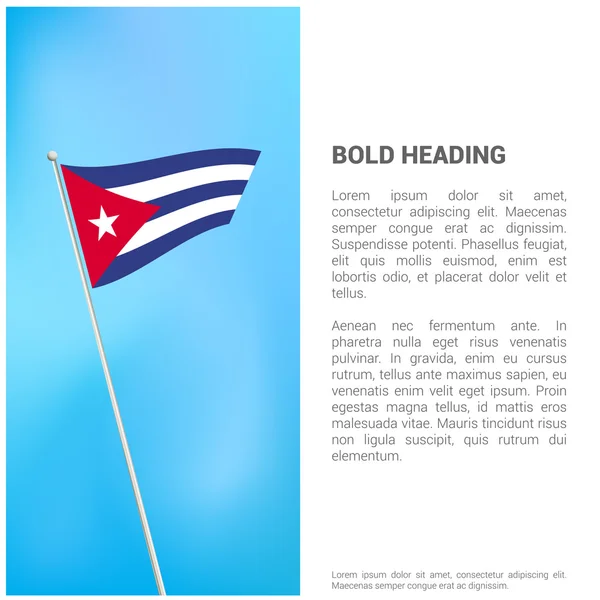 Brochure drapeau Cuba — Image vectorielle