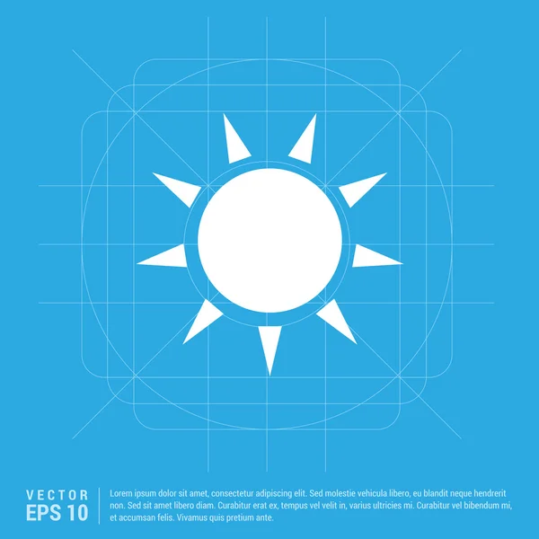 Tempo sol ícone logotipo — Vetor de Stock