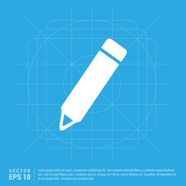 Düz tasarım kalem simgesi