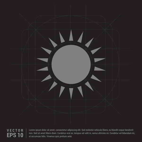 Sol, icono del símbolo solar — Archivo Imágenes Vectoriales