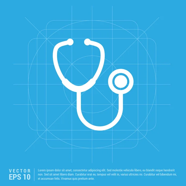 Medyczny stetoskop ikona — Wektor stockowy