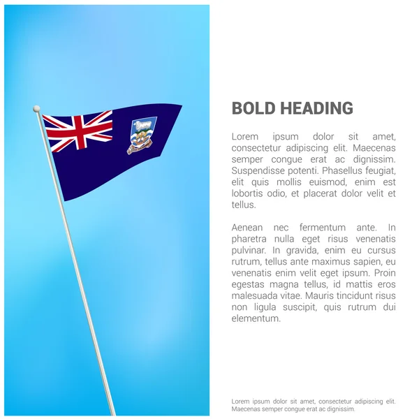 Falkland Adaları bayrağı broşürü — Stok Vektör