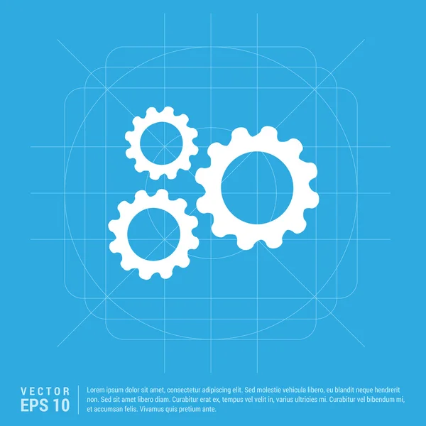 Engrenagem rodas ícone mecanismo — Vetor de Stock