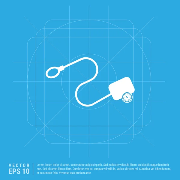 Kontur medizinisches mechanisches Tonometer Symbol — Stockvektor