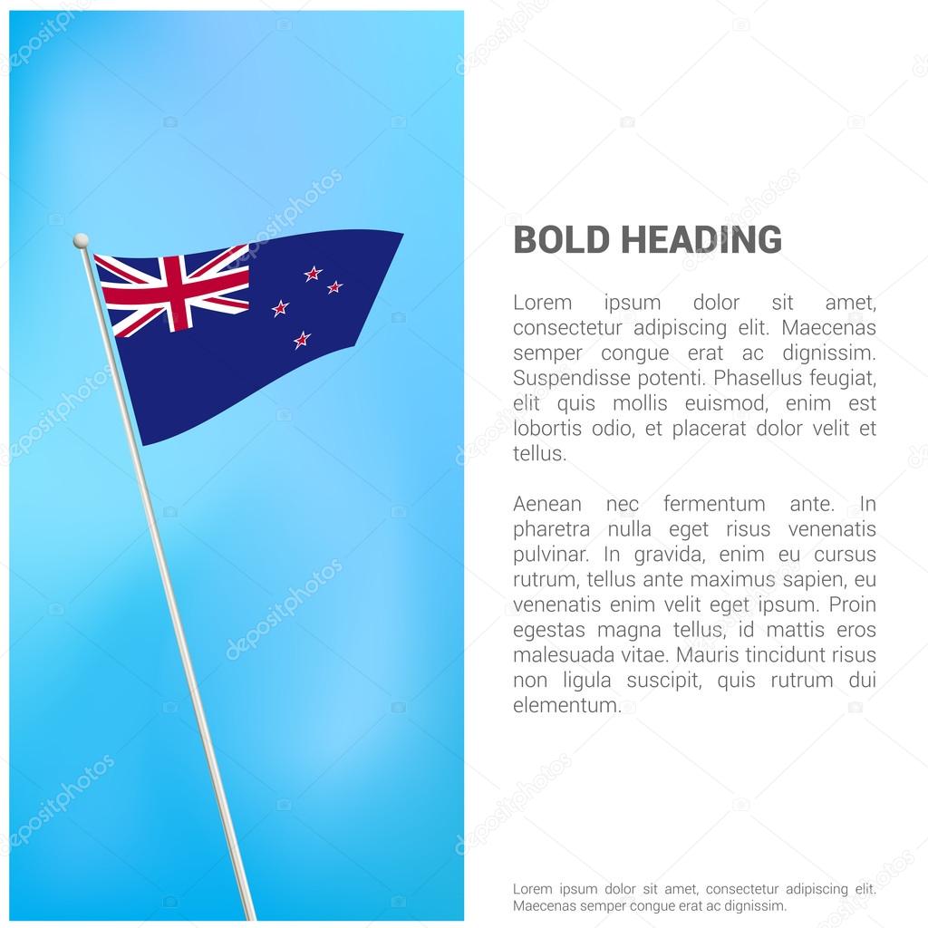 Brochure avec drapeau néozélandais image vectorielle par ibrandify