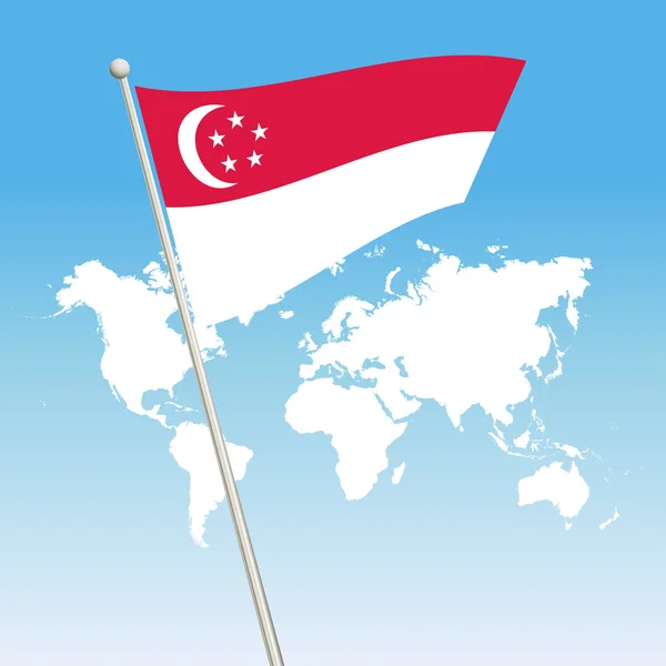 Singapur bayrağı sembolü — Stok Vektör