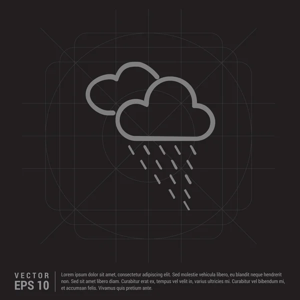 Icône météo pluie — Image vectorielle