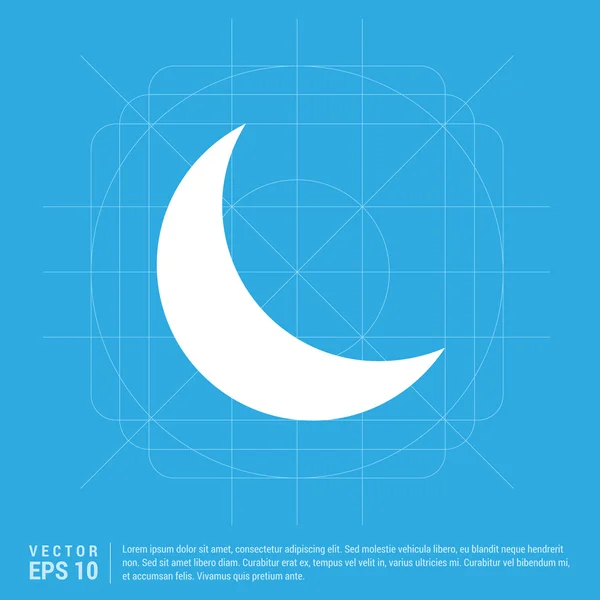 Icono del tiempo con luna — Vector de stock