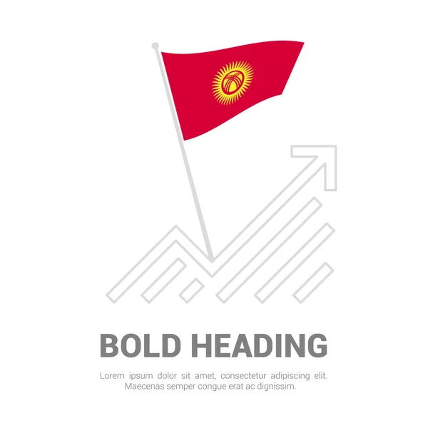 Ikona příznaku Kyrgyzstán — Stockový vektor