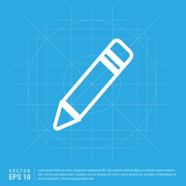 Düz tasarım kalem simgesi