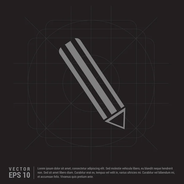 Ícone de lápis de design plano —  Vetores de Stock