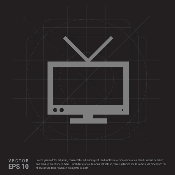 TV plat pictogram — Stockvector