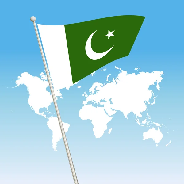巴基斯坦国旗象征 — 图库矢量图片