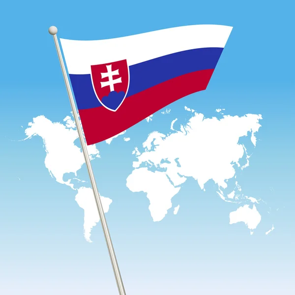 Slovakien flaggsymbol — Stock vektor