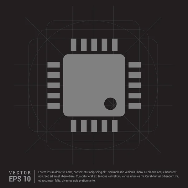 CPU-Prozessorchip-Symbol — Stockvektor