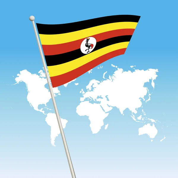 Oeganda vlag symbool — Stockvector