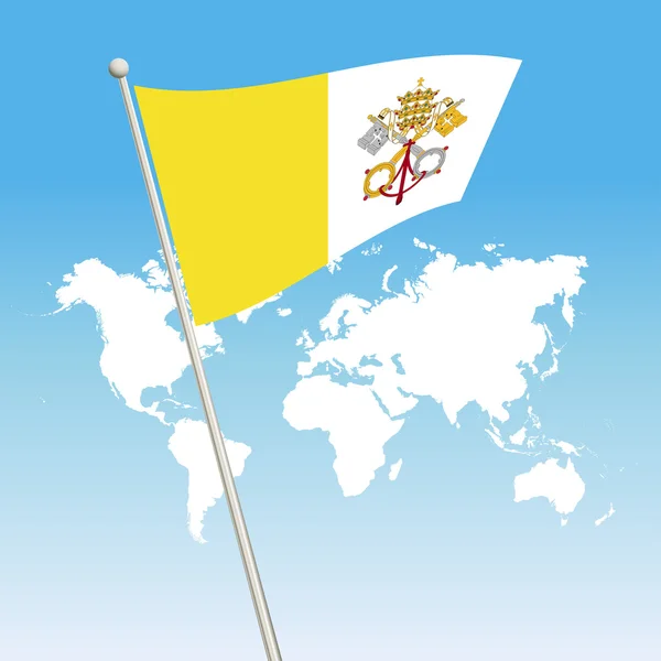 Símbolo da bandeira do Vaticano — Vetor de Stock