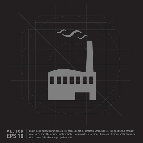 Ícone de fábrica ou planta —  Vetores de Stock