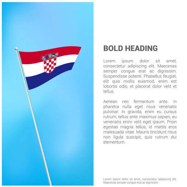 Брошура Прапор Хорватії — стоковий вектор