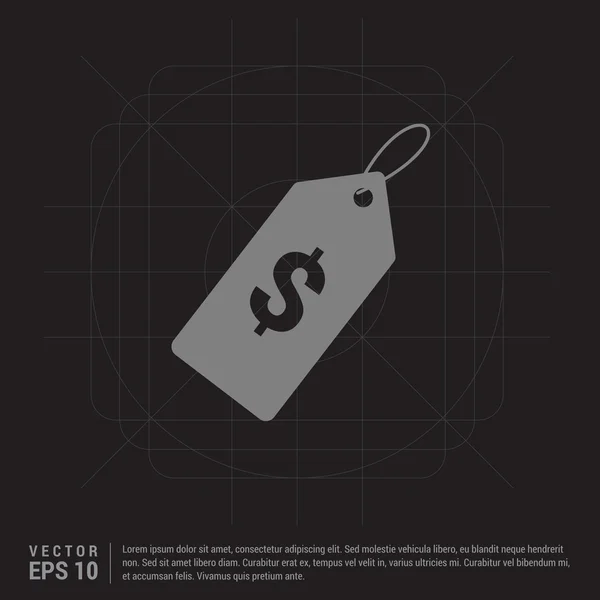 Étiquette de vente avec signe dollar — Image vectorielle