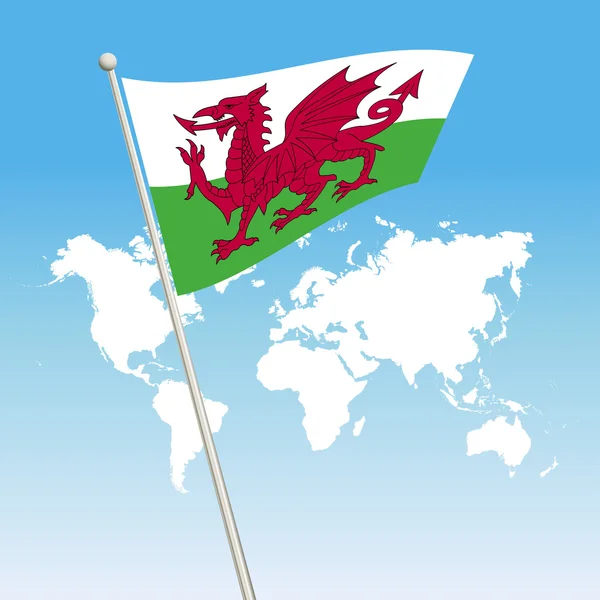 Wales vlag symbool — Stockvector