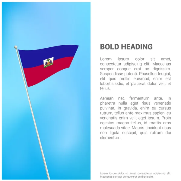 Folheto de bandeira do Haiti — Vetor de Stock