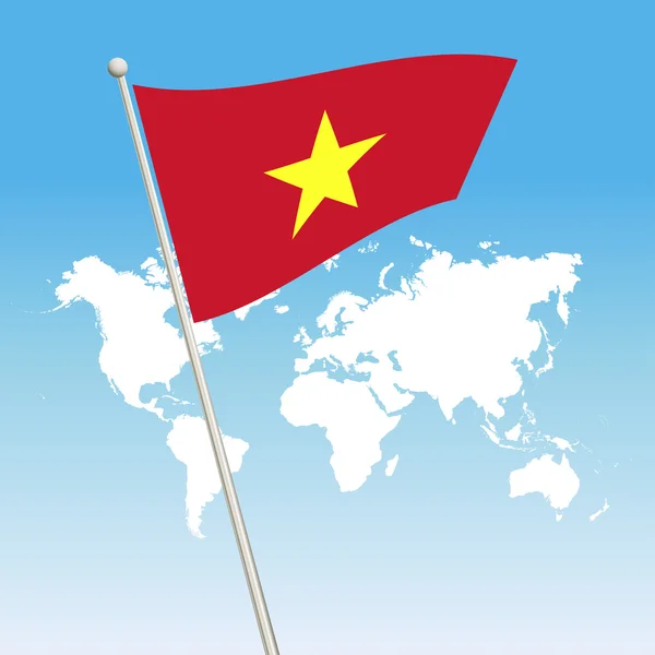 Simbol bendera Vietnam - Stok Vektor