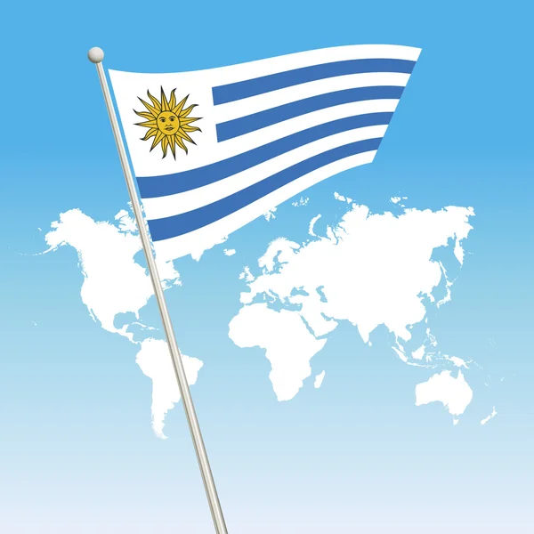 Signatura bandera Uruguay — Vector de stock